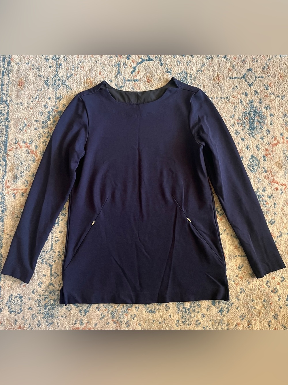 Fig - Women's Navy Long Sleeve Tunic